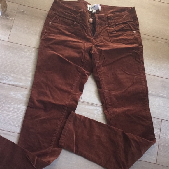 Jolt Rust Cognac Corduroy Skinny Pants - Picture 2 of 9